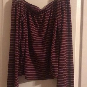 long sleeve off the shoulder top